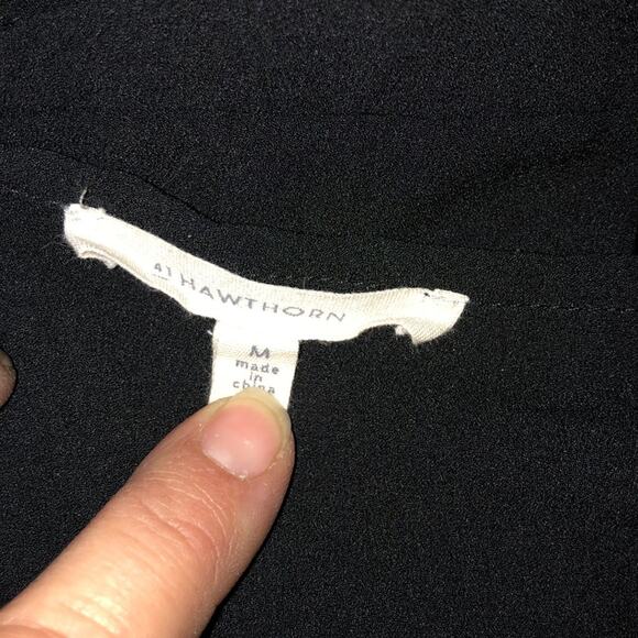 41 Hawthorn Goth Dark Black Shear Edgy Studded Top Medium - Picture 6 of 8